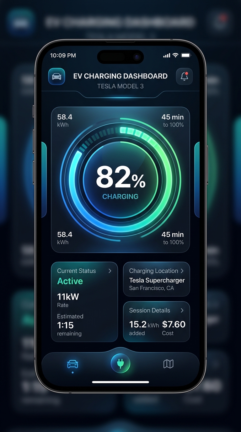 E-HUB Mobile App Dashboard Mockup